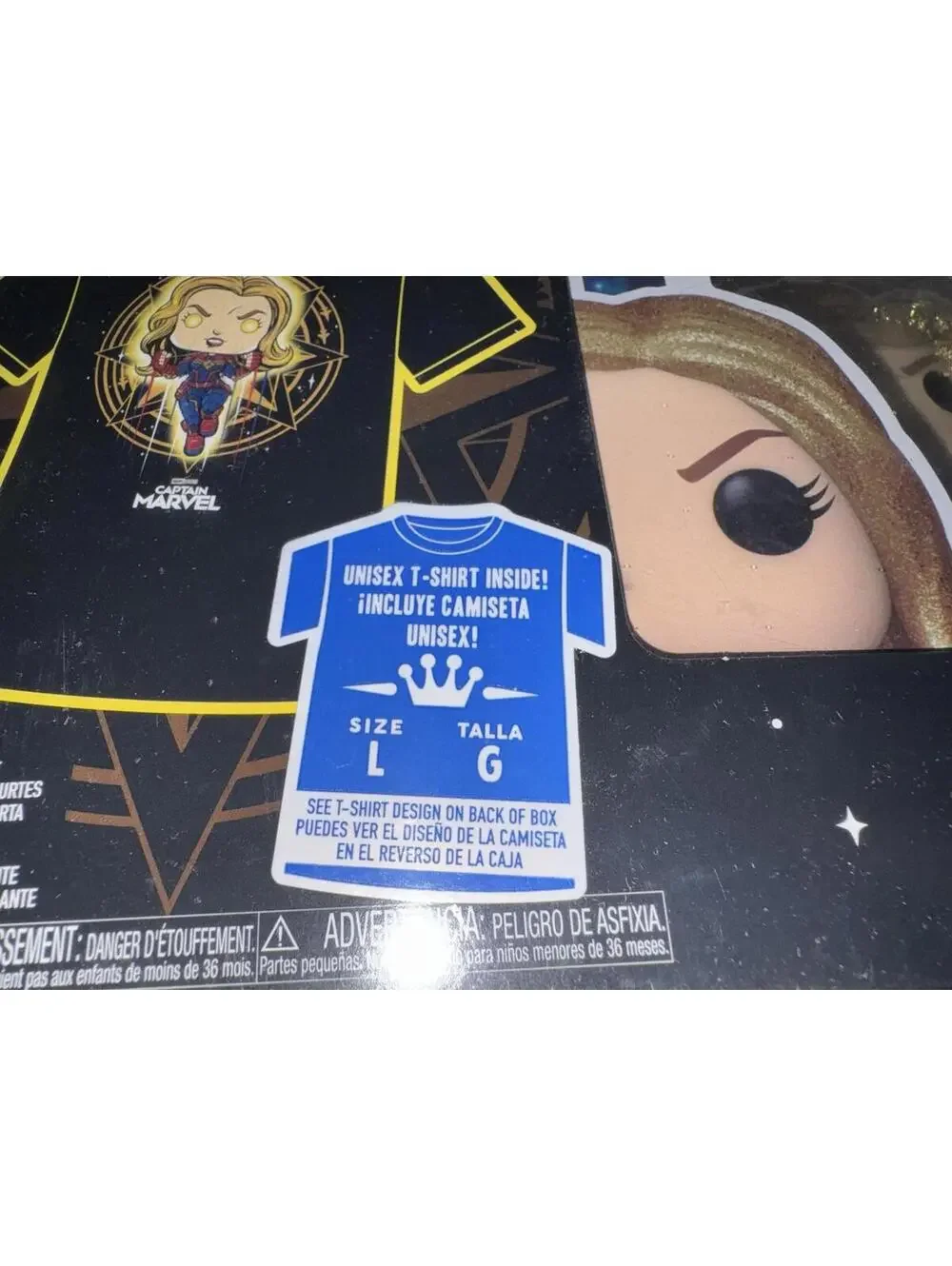 Marvel's Captain Marvel - Glow in the Dark Pop/T-Shirt (L) - FUN|KO POP! TEES